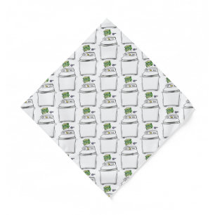Cute washing machine laundry cartoon illustration bandana