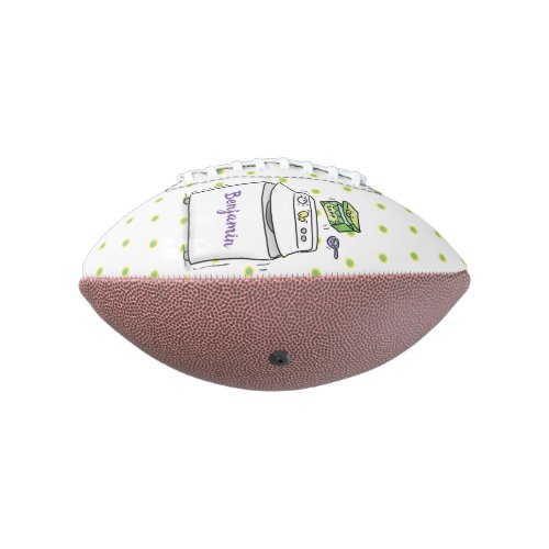 Cute washing machine laundry cartoon illustration football