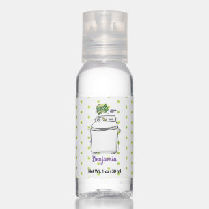 Cute washing machine laundry cartoon illustration hand sanitizer