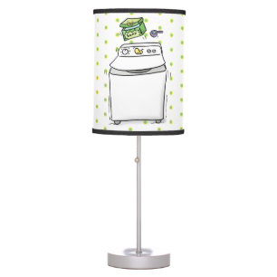 Cute washing machine laundry cartoon illustration table lamp