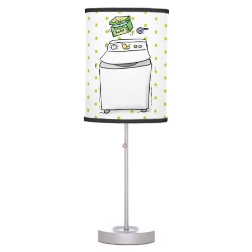 Cute washing machine laundry cartoon illustration table lamp