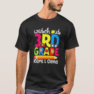 Cute Watch Out 3rd Grade First Day Of School Grap T-Shirt