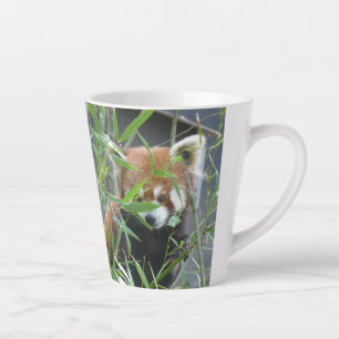 Cute Watching Red Panda Latte Mug