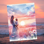 Cute Watching Sunset With Mom Happy Mother&#39;s Day  Card