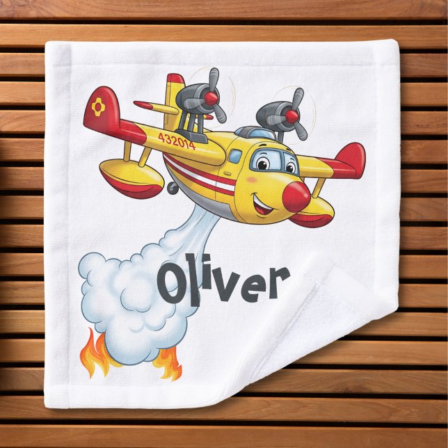 Cute Water Bomber Aircraft - Fireplane Wash Cloth (Creator Uploaded)
