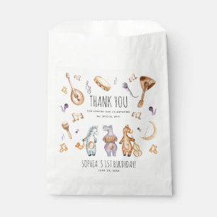 Cute Watercolor African Animals Birthday Thank You Favor Bag