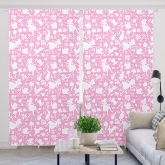 Cute Watercolor Alice in Wonderland Pink Nursery
