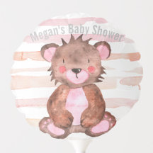 Cute Watercolor Animal Baby Shower Balloons