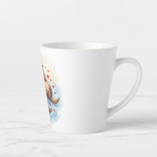 Cute Watercolor Animals in love Latte Mug