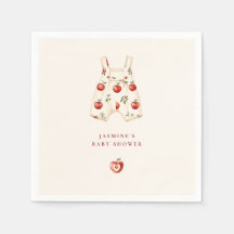 cute Watercolor Apple Romper Baby Shower