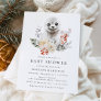 Cute Watercolor Arctic Seal Winter Baby Shower Invitation
