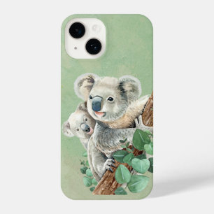 Cute Watercolor Australian Koala Bears Wildlife  iPhone 14 Case