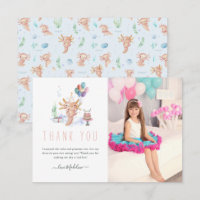 Cute Watercolor Axolotl Thank You Photo