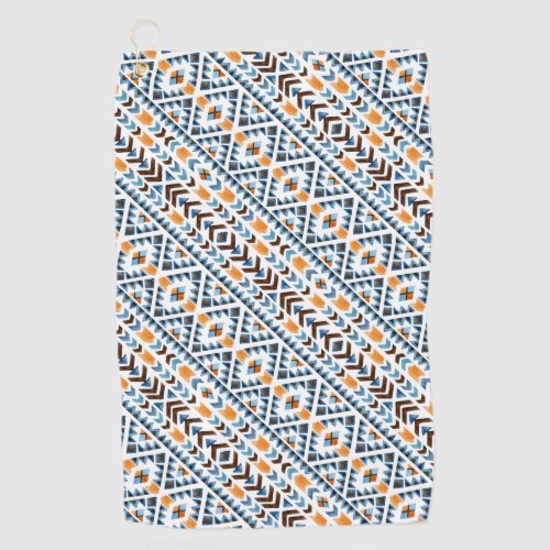 Cute watercolor aztec pattern golf towel