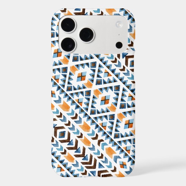 Cute watercolor aztec pattern iphone case (Back)