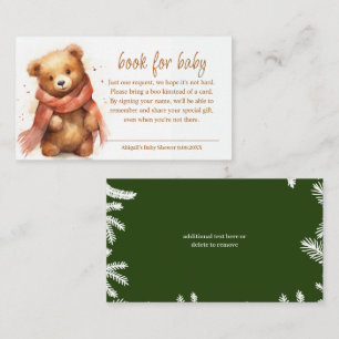 Cute Watercolor Baby Bear Baby Shower Enclosure Card