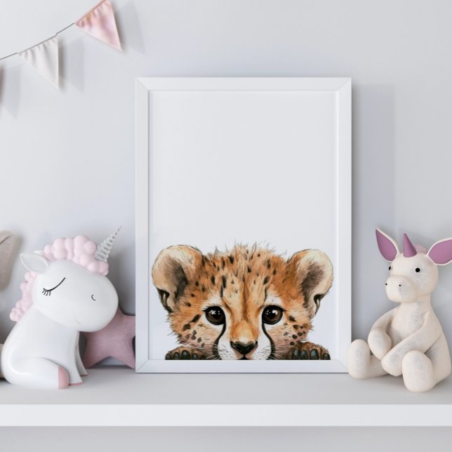 Cute Watercolor Baby Cheetah Nursery Decor (Creator Uploaded)