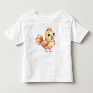 Cute Watercolor Baby Chicken – Kids T-Shirt