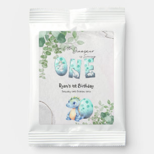 Cute Watercolor Baby Dinosaur 1st Birthday Hot Chocolate Drink Mix
