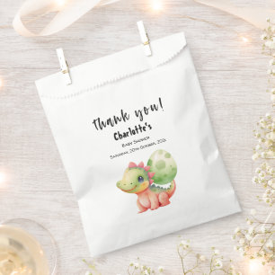 Cute Watercolor Baby Dinosaur Baby Shower Favor Bag