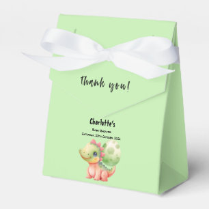 Cute Watercolor Baby Dinosaur Baby Shower Favor Boxes