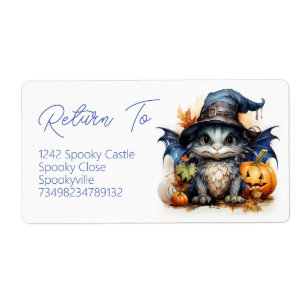 Cute Watercolor Baby Dragon Return Address Label