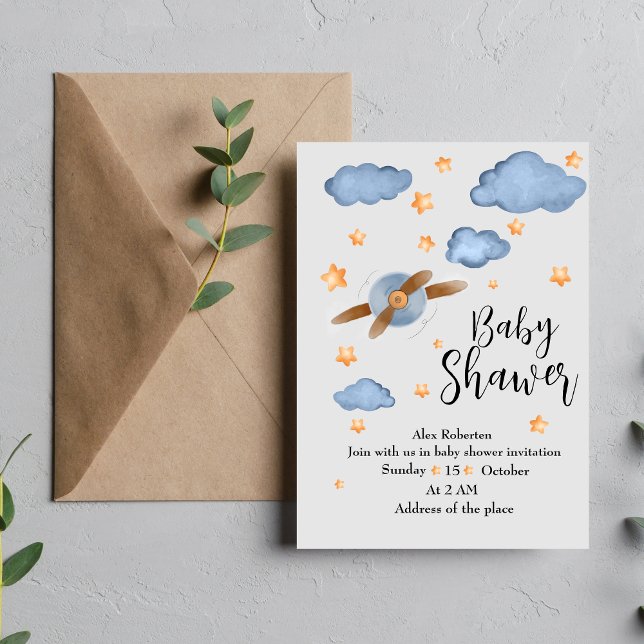 Cute watercolor Baby shower Invitation (Creator Uploaded)