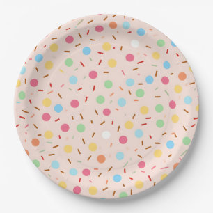 Cute Watercolor Baby Sprinkle Paper Plates