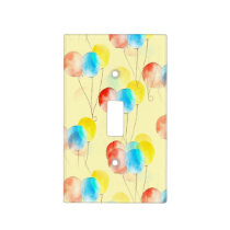 Cute Watercolor Balloons Pattern Nursery Light Switch Cover