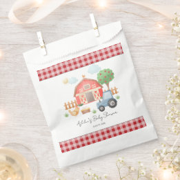 Cute Watercolor Barn Farm Animals Baby Shower  Favor Bag