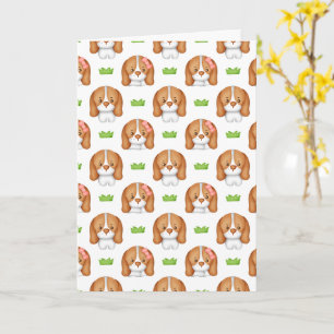 Cute Watercolor Beagle Dog  Card