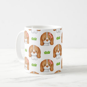 Cute Watercolor Beagle Dog Coffee Mug
