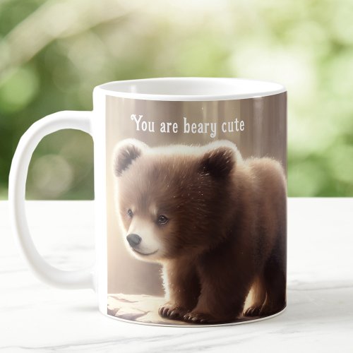 Cute Watercolor Bear Personalized Coffee Mug