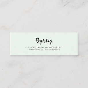 Cute watercolor bears Baby shower registry card