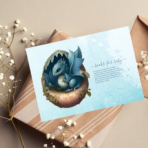 Cute Watercolor Blue Dragon Baby Shower Invitation