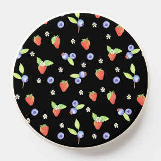 Cute Watercolor blueberry strawberry Pattern PopSocket