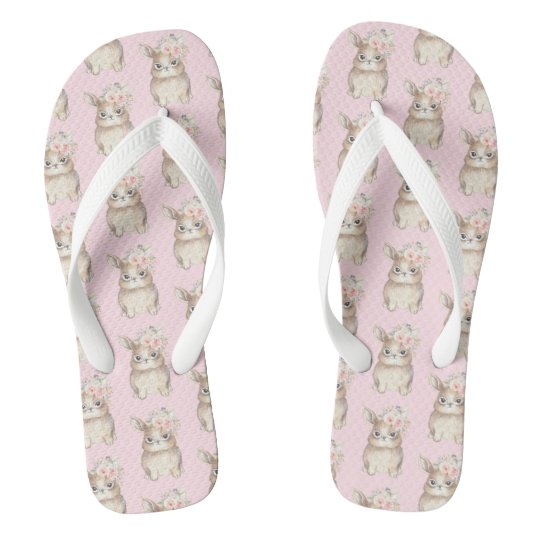 blush pink flip flops