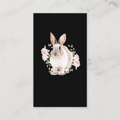 Cute Watercolor Bunny Lover Easter Day Rabbit Business Card