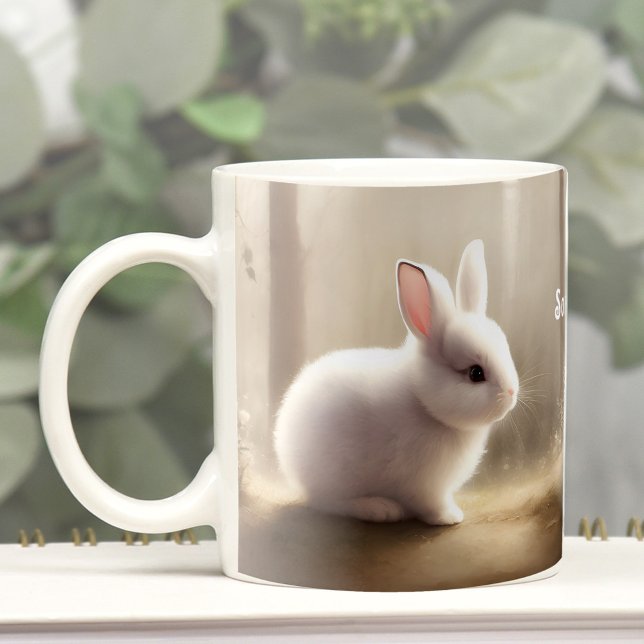 Cute Watercolor Bunny Personalized Coffee Mug (Cute Watercolor Bunny Personalized Coffee Mug)