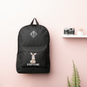 Cute Watercolor Bunny Personalized name Port Authority® Backpack (Insitu)