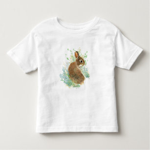 Cute Watercolor Bunny Rabbit Pet Animal Toddler T-shirt