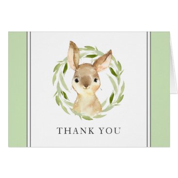 Cute Watercolor Bunny Thank You Card Cute Watercolor Bunny Thank You Card
