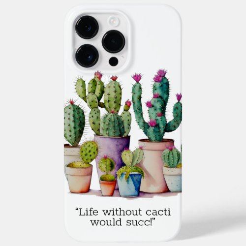 Cute watercolor cacti cactus succulents in pots Case_Mate iPhone 14 pro max case