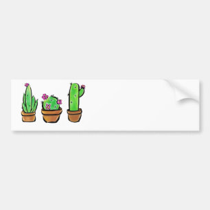 Cute watercolor Cactus cacti succulents Bumper Sticker