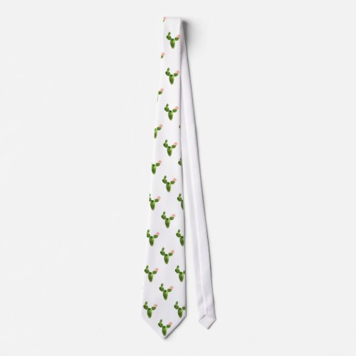 Cute Watercolor Cactus Neck Tie