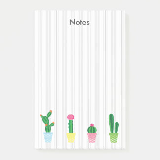 Cute Watercolor Cactus Post-it Notes