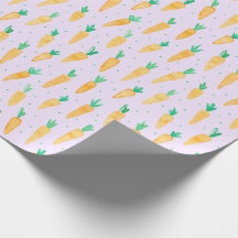 Cute Watercolor Carrots lilac