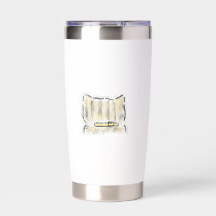 Cute Watercolor Cat Illustration Insulated Tumbler