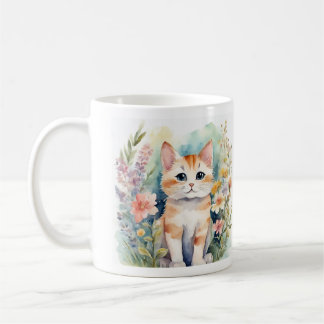 Cute watercolor cat Mug