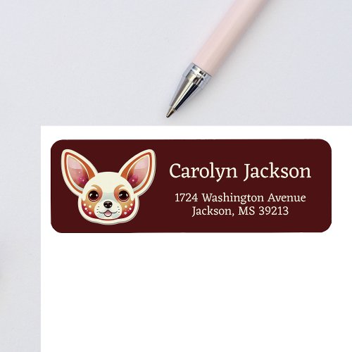 Cute Watercolor Chihuahua Return Address Labels